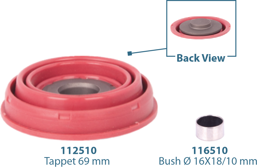 Caliper Tappet Kit 69 mm