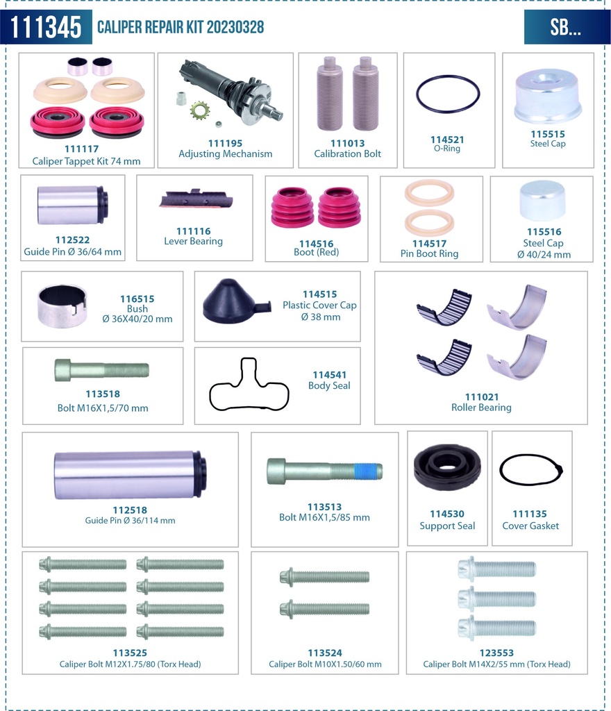 Caliper Repair Kit (Special)