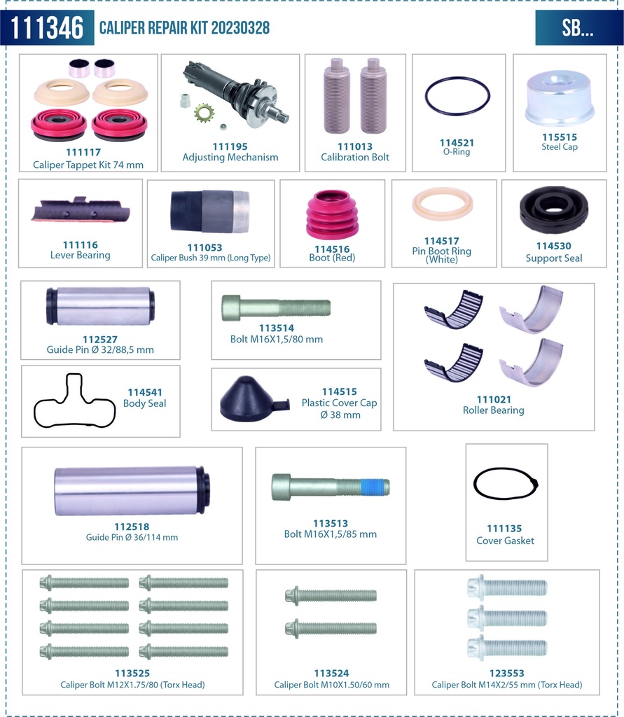 Caliper Repair Kit (Special)