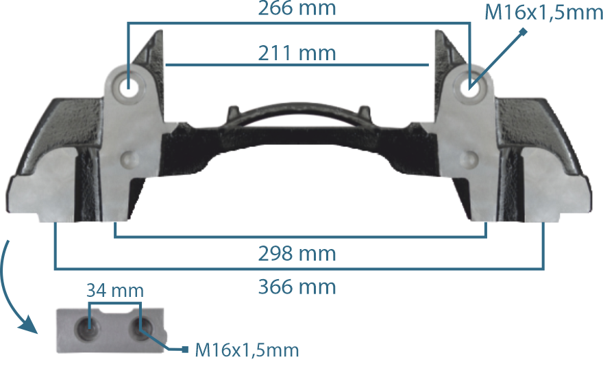 Caliper Carrier 22.5"