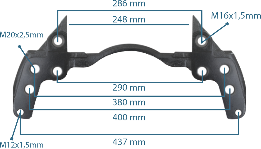 Caliper Carrier 22.5" Left&Right SCANIA