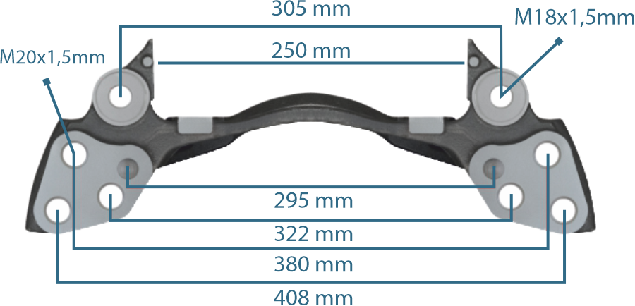 Caliper Carrier 22.5" Left&Right