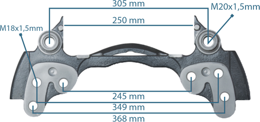 [122302] Caliper Carrier RENAULT 380-400