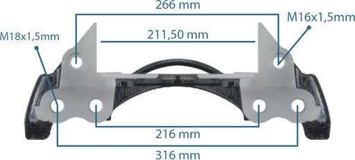 [111320] Caliper Carrier 19.5" Left&Right