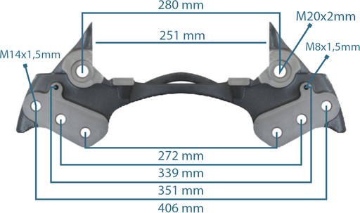 [122403] Caliper Carrier 22.5" D3