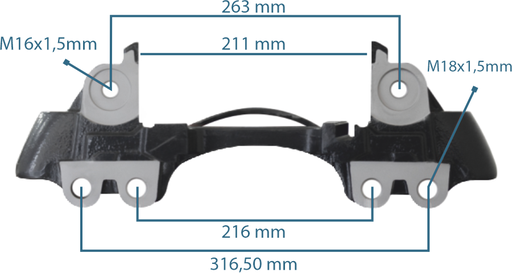 [133216] Caliper Carrier 22.5 PAN22 Right