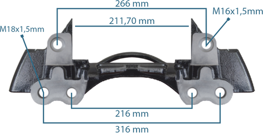 [111261] Caliper Carrier 22.5"